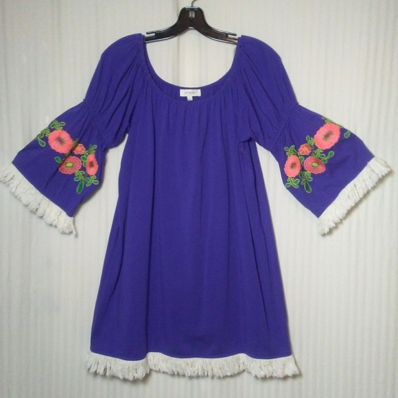 Umgee Embroidered Mini Dress/Tunic - Picture 2 of 4